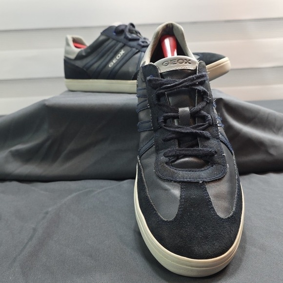 Geox Wilmer Navy grey Leather  Suede US Size 11 PREMIUM COMFORT ATHLETIC STYLE - Picture 8 of 8